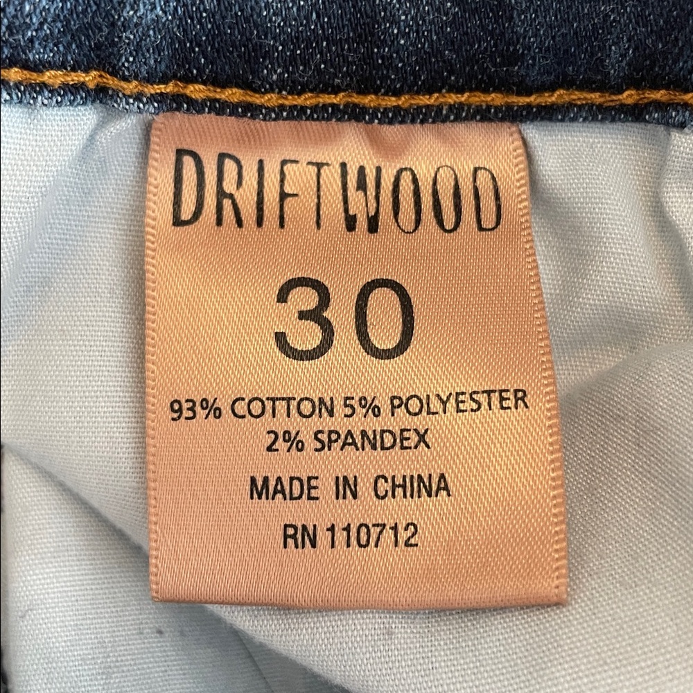DRIFTWOOD Jackie Rose Floral Embroidered Distressed Mid-Rise Skinny Jean Size 30 - Picture 11 of 12